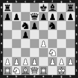 B52q - 4.Bxd7+ Qxd7 5.O-O Nc6 6.Re1 Nf6 [-0.05]