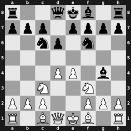 B00r - 1…Nc6 2.Nf3 d6 3.d4 Nf6 4.Nc3 Bg4 5.Be2 - Nimzowitsch Defence: [+0.64]