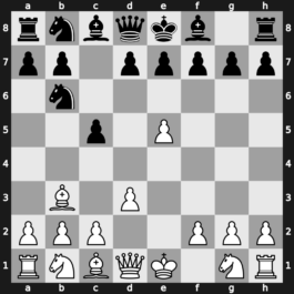 B02n - 2.e5 Nd5 3.Bc4 Nb6 4.Bb3 c5 5.d3 - Kmoch Variation