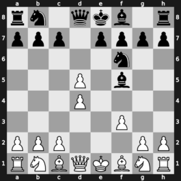 B01v - 2.exd5 Nf6 3.d4 Bg4 4.f3 Bf5 5.Bb5+ Nbd7 - Scandinavian: Portuguese [+0.53]