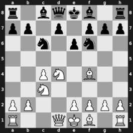 A33b - 6.Bf4 - Symmetrical Two Knights [+0.16]