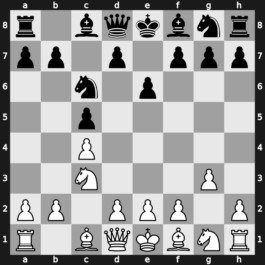 A36c - 3…e6 4.Nf3 - Symmetrical