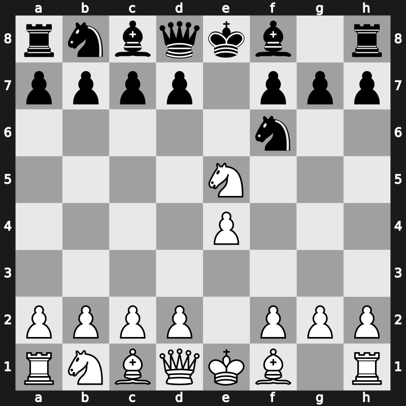 C42g - 3.Nxe5 Nxe4 - Russian Game: Damiano Variation [+0.59]
