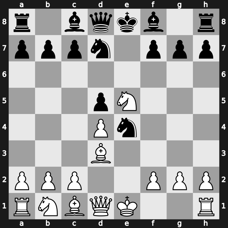 C43o - 3…Nxe4 4.Bd3 d5 5.Nxe5 Nd7 - Modern Attack [+0.27]