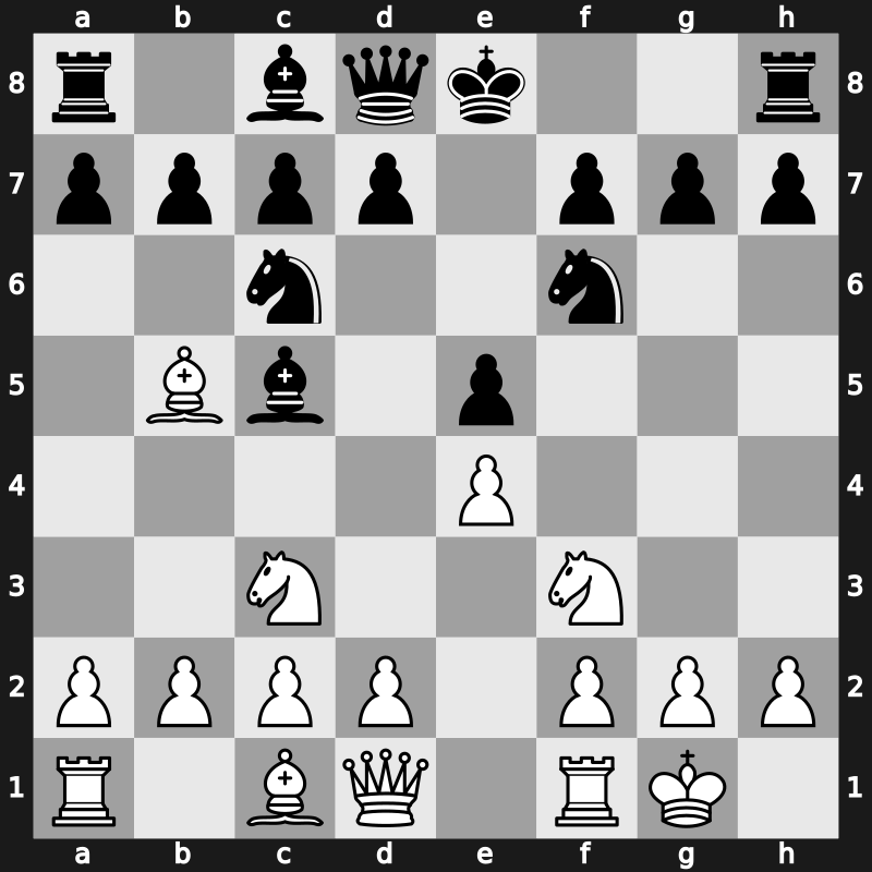 C48f - 4…Bc5 5.O-O - Spanish Classical Defence [+0.39]