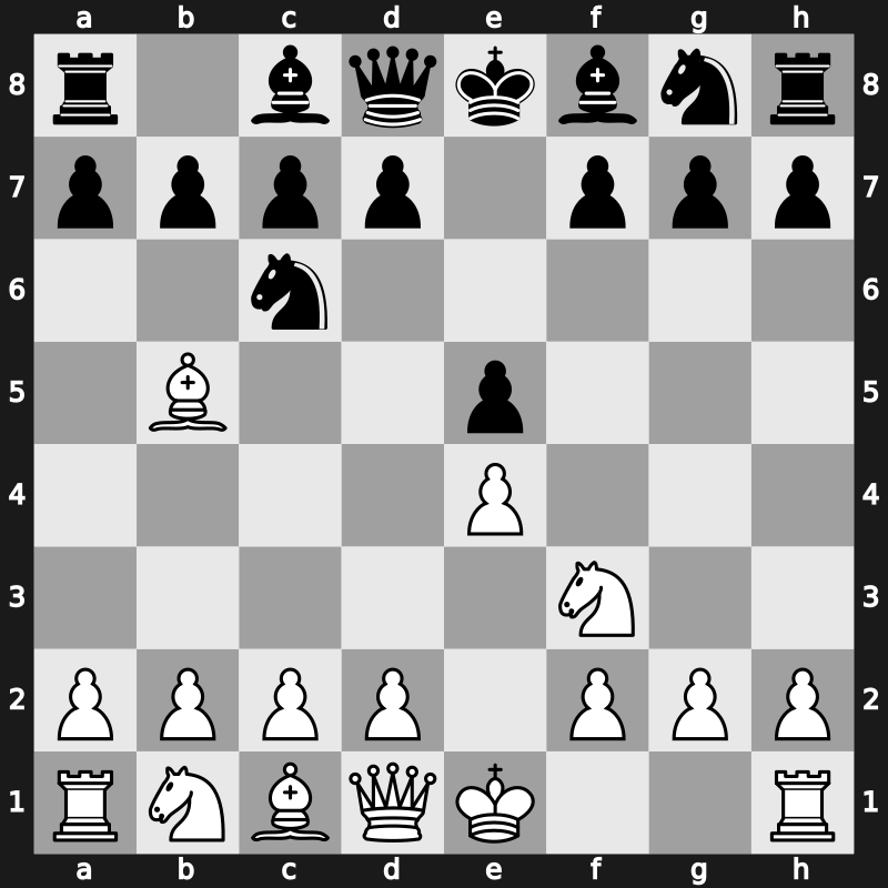C60a - 3…d5 - Spanish: Spanish Countergambit [+1.58]
