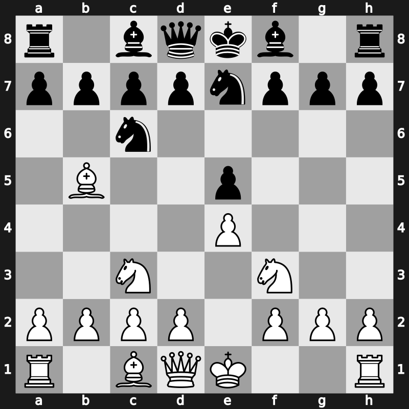 C60p - 3…Nge7 4.Nc3 - Spanish: Cozio [+0.63]