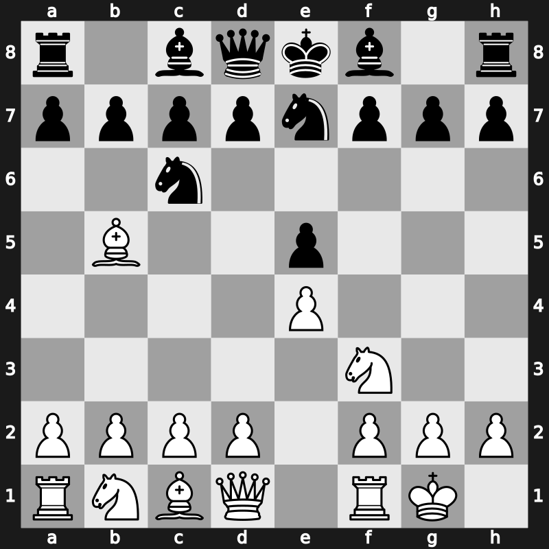 C60s - 3…Nge7 4.O-O - Spanish: Cozio [+0.49]