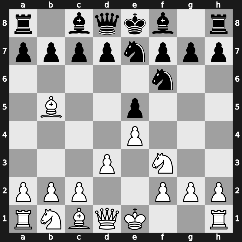 C65g - 4.d3 Ne7 - Berlin Mortimer Variation [+0.32]