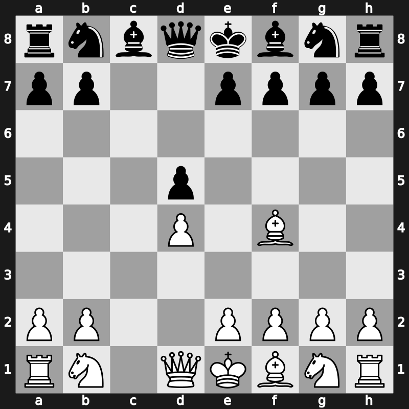 D10c - 3.cxd5 cxd5 4.Bf4 - Exchange [+0.41]