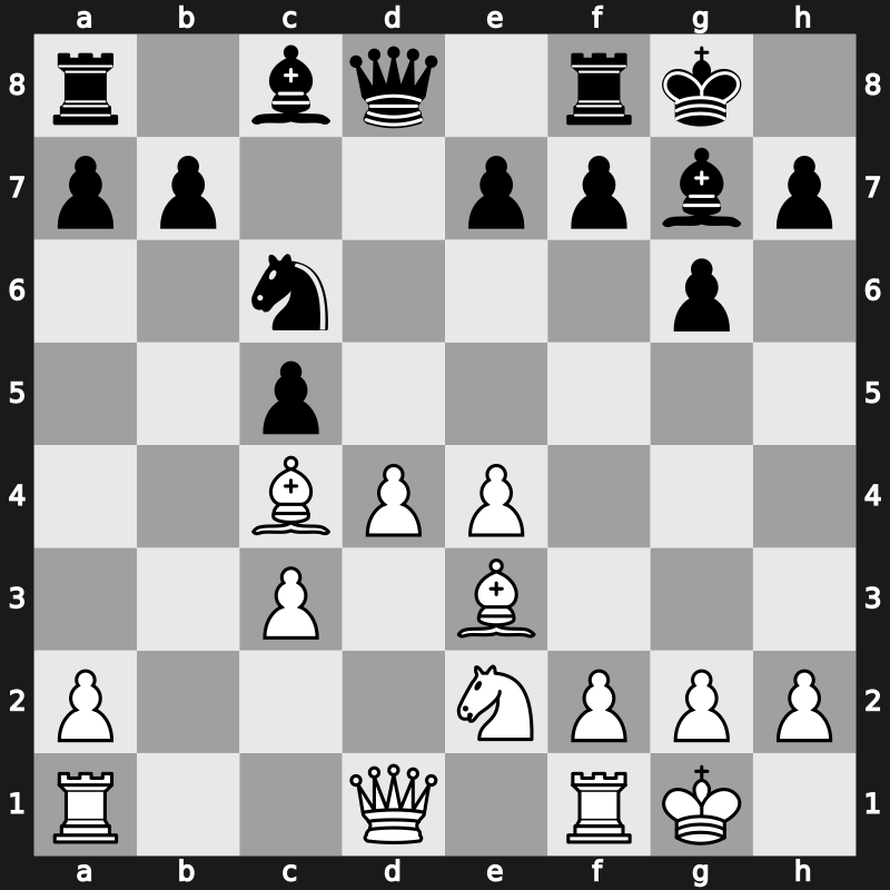 D87g - 9.O-O Nc6 10.Be3 - Classical Exchange [+0.39]