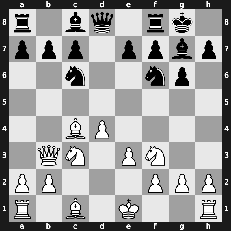 D95j - 6…dxc4 7.Bxc4 Nc6