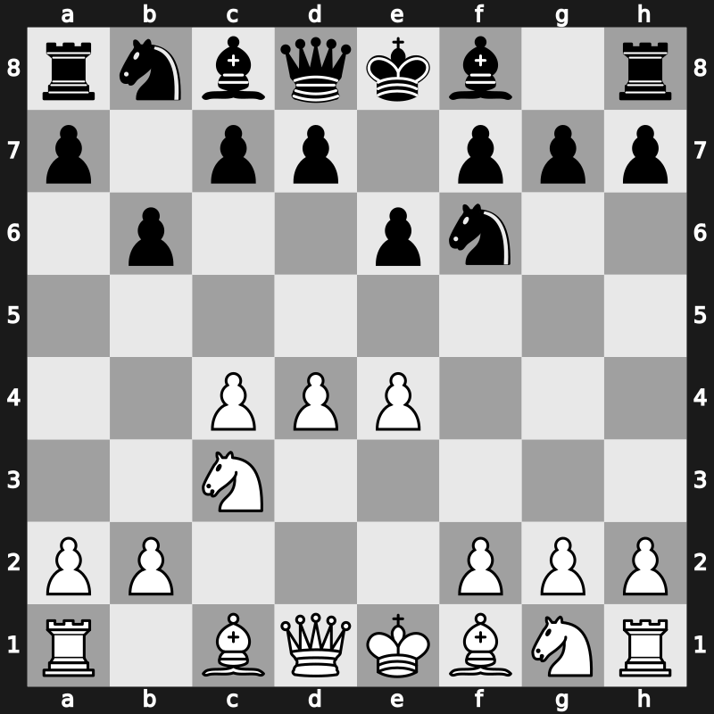 E00e - 3.Nc3 b6 4.e4 - Neo-Indian
