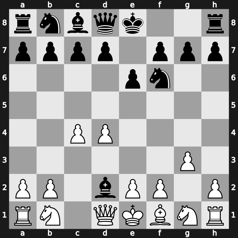 E00k - 3.g3 Bb4+ 4.Bd2 Bxd2+ - Catalan: [+0.32]