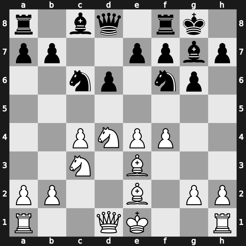 E79a - 9…* - Four Pawns Attack, Main Line (1953)