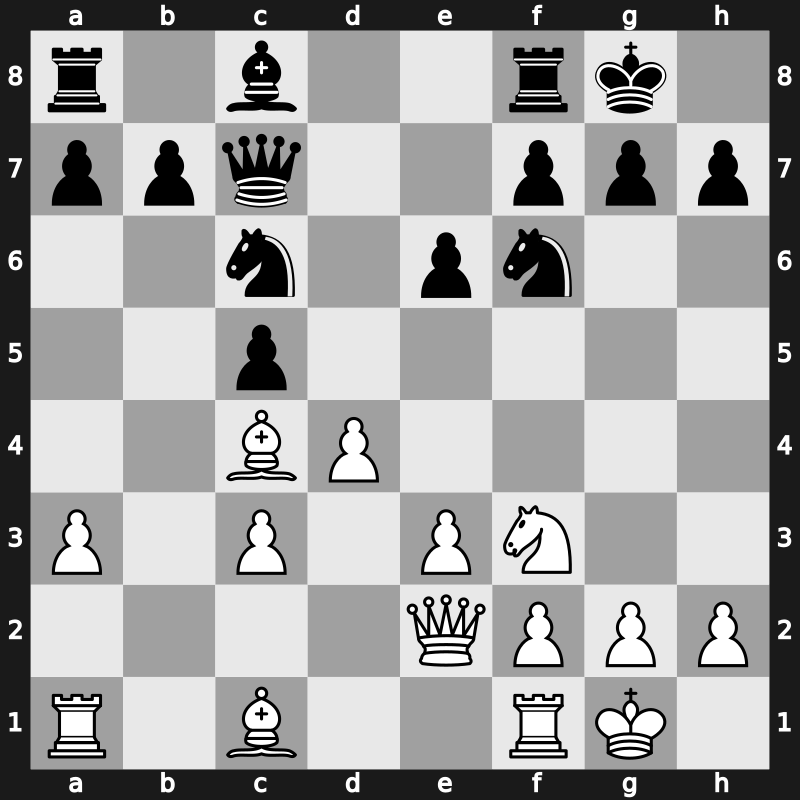 E59e - 10.Bxc4 Qc7 11.Qe2 - Main Line