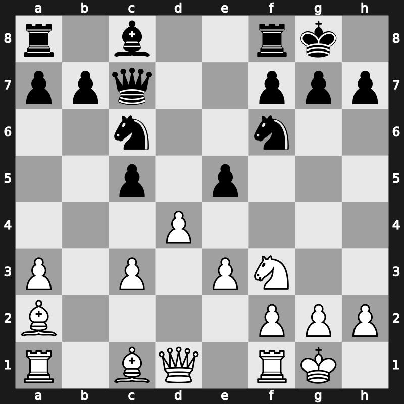 E59l - 10.Bxc4 Qc7 11.Ba2 e5 - Main Line [+0.06]