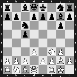 A04g - 1…c5 2.g3 g6 3.Bg2 Bg7 4.O-O Nc6 5.d3 [-0.20]