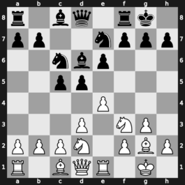 A08u - 3.Bg2 Nc6 4.O-O e6 5.d3 Bd6 6.Nbd2 Nge7 7.e4 O-O 8.Re1 - KIA French Variation [+0.15]
