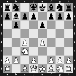 A10p - 1…b6 2.Nc3 Bb7 3.e4 e6 [+0.49]