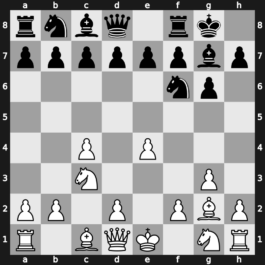 A16v - 2…g6 3.g3 Bg7 4.Bg2 O-O 5.e4 - Anglo-Indian [-0.21]