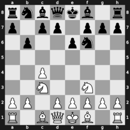 A17o - 3.Nf3 b6 4.g3 Bb7 5.Bg2 Be7 6.O-O O-O 7.Re1 - Anglo-Queen’s Indian