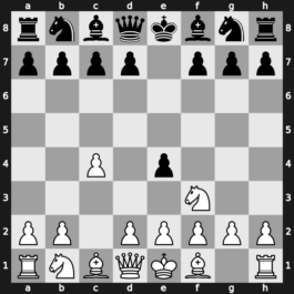 A20l - 2.Nf3 e4 - King’s Nimzowitsch Flohr Variation
