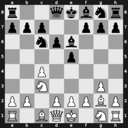 A25m - 3.g3 d6 4.Bg2 Be6 - Closed Troeger Defence