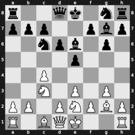 A25d - 3.g3 g6 4.Bg2 Bg7 5.e3 d6 6.Nge2 Be6 - Closed Hort Variation