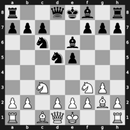 A29q - 4…d5 5.cxd5 Nxd5 6.Bg2 Be6 - Four Knights [+0.51]