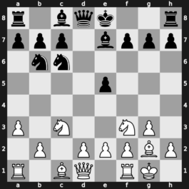 A29v - 4…d5 5.cxd5 Nxd5 6.Bg2 Nb6 7.O-O Be7 8.a3 - Four Knights [+0.19]