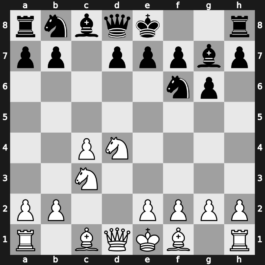 A31o - 3…cxd4 4.Nxd4 g6 5.Nc3 Bg7 - Symmetrical Two Knights