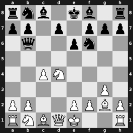 A32q - 5.g3 Qb6 6.Bg2 - Symmetrical Two Knights [+0.25]