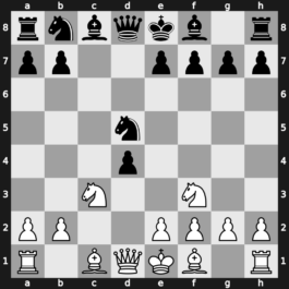 A34y - 2…Nf6 3.Nf3 d5 4.cxd5 Nxd5 5.d4 cxd4 - Symmetrical 3 Knights [+0.49]