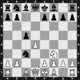 A34z - 2…Nf6 3.Nf3 d5 4.cxd5 Nxd5 5.d4 Nxc3 - Symmetrical 3 Knights [+0.27]