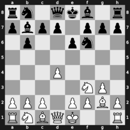 A47u - 3.g3 Bb7 4.Bg2 e6 [+0.39]