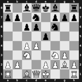 A54o - 4…Nbd7 5.g3 c6 6.Bg2 [+0.30]