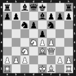 B82l - 6…Nc6 7.Be3 Be7 8.Qf3 e5 - Scheveningen Tal [+0.55]