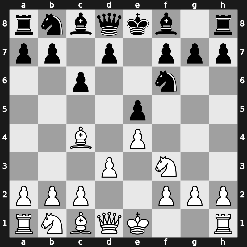C24g - 3.d3 c6 4.Nf3 - Paulsen [-0.02]