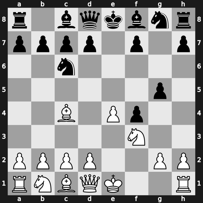 C37f - 4.Bc4 Nc6 - Blachly Gambit [-1.21]