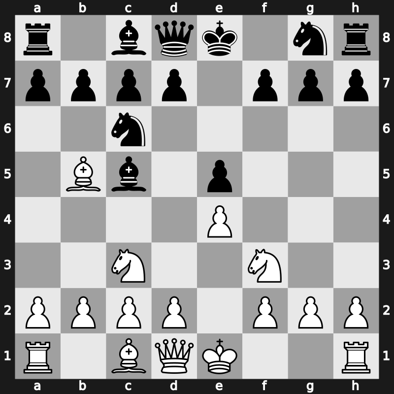 C46e - 3…Bc5 4.Bb5 [-0.09]