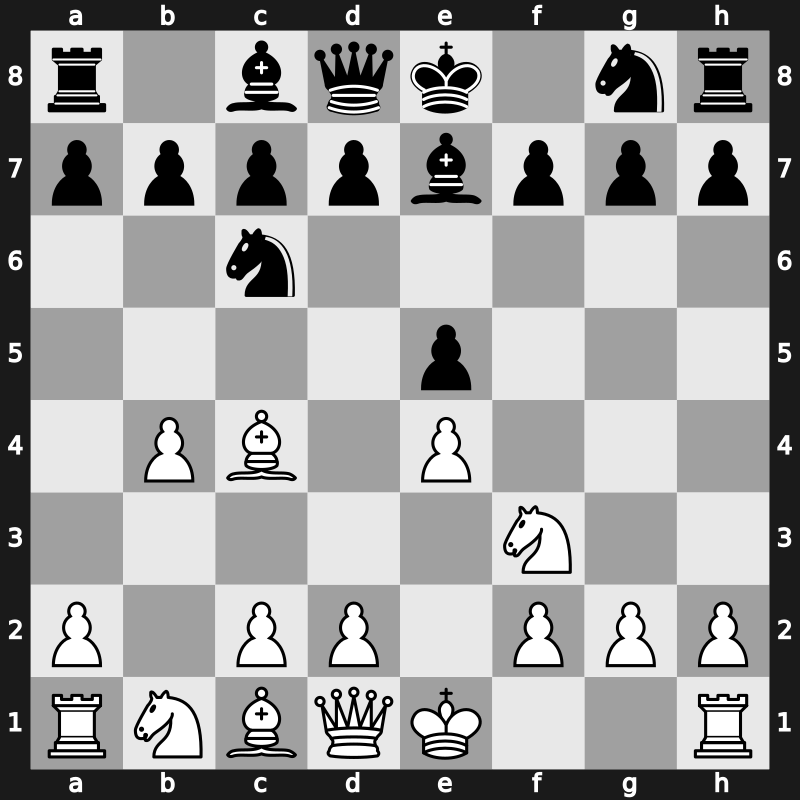 C51c - 4…Be7 - Evans Gambit Declined: [+0.19]