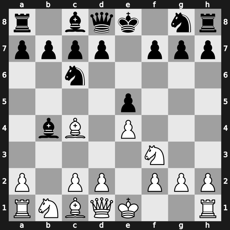 C51e - 4…Bxb4 - Evans Gambit Accepted [-0.30]
