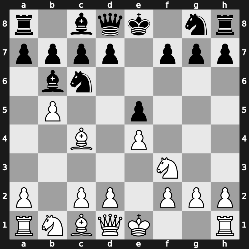 C51f - 4…Bb6 5.b5 - Evans Gambit Declined [-0.57]