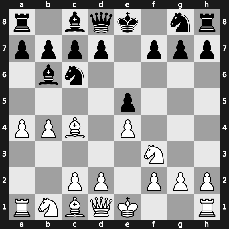 C51g - 4…Bb6 5.a4 - Evans Gambit Declined [+0.21]