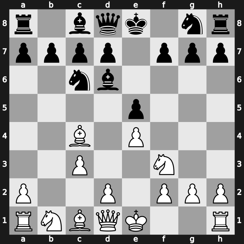 C51k - 4…Bxb4 5.c3 Bd6 - Stone-Ware Defence [+0.40]