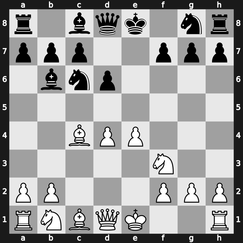 C53e - 4…d6 5.d4 exd4 6.cxd4 Bb6 - LaBourdonnais Variation [+0.47]