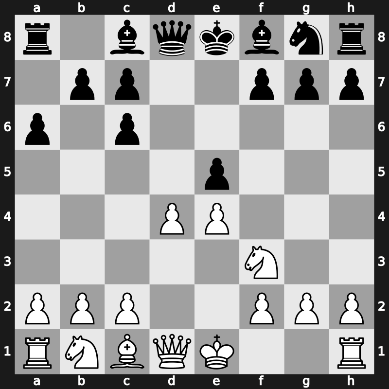 C68e - 4.Bxc6 dxc6 5.d4 - Exchange Lasker Variation [-0.34]