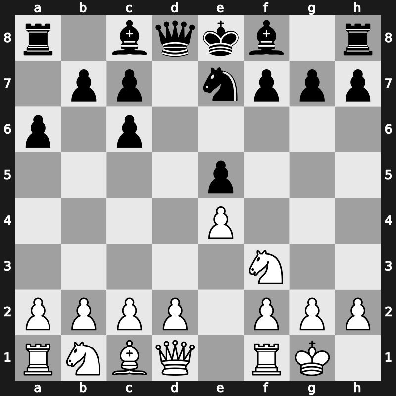 C68k - 4.Bxc6 dxc6 5.O-O Ne7 - Exchange [+0.43]