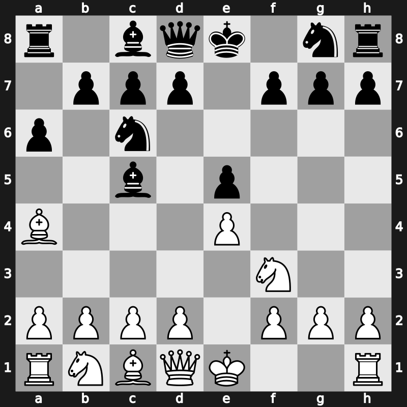 C70i - 4…Bc5 - Classical Deferred [+0.51]